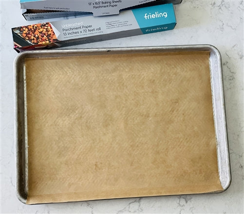Frieling - 13" x 16.5" Pre-cut Parchment Sheets, 30 Pc in Roll - 6001