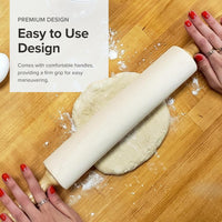 Frieling - 18" x 2.75" Maple Classic Rolling Pin with Handles - 3035