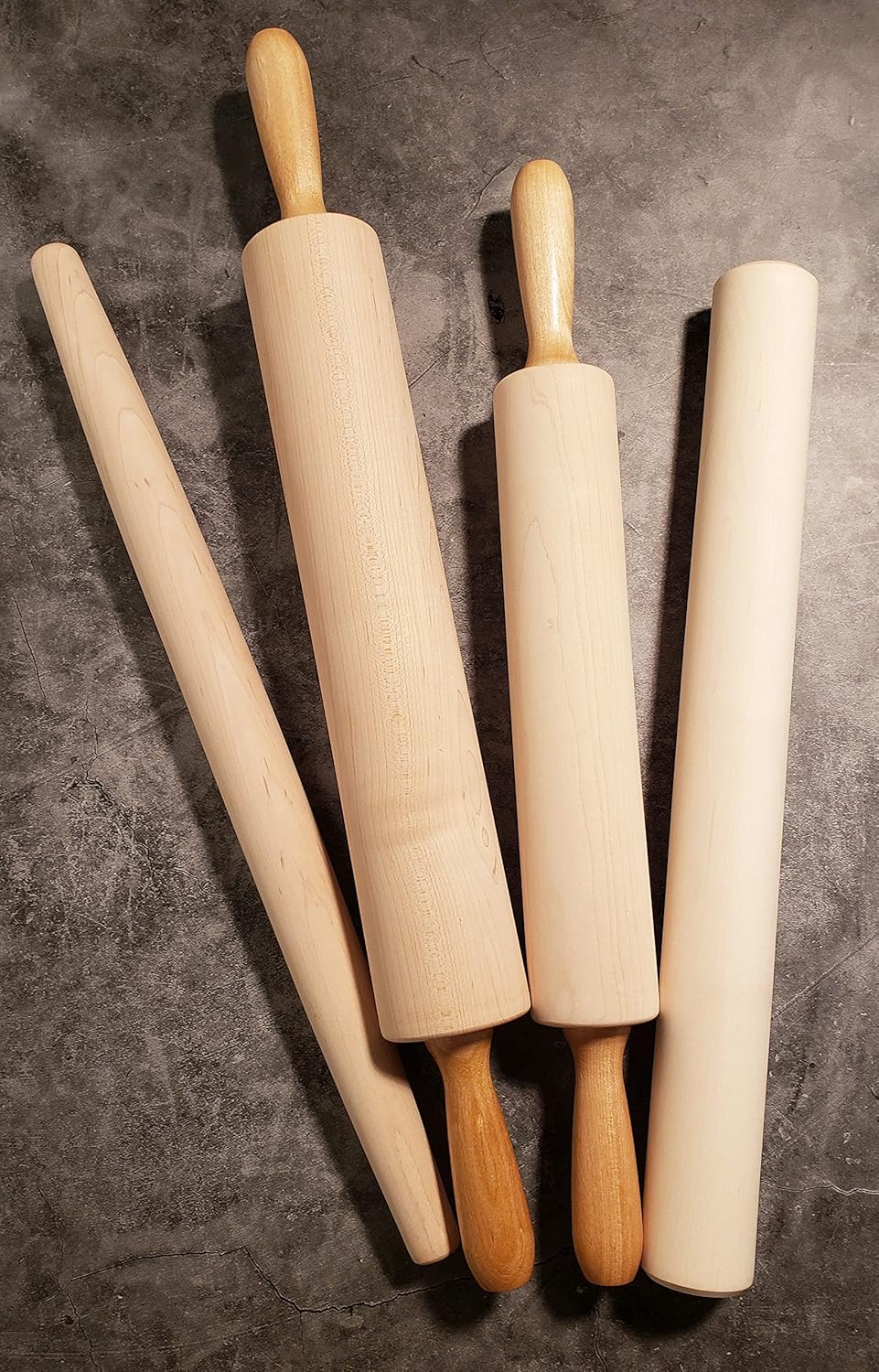 Frieling - 15" x 2.75" Maple Classic Rolling Pin with Handles - 3034