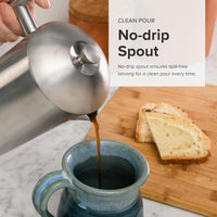 Frieling - 23 Oz Double-Walled Stainless-Steel French Press Coffee Maker - 143