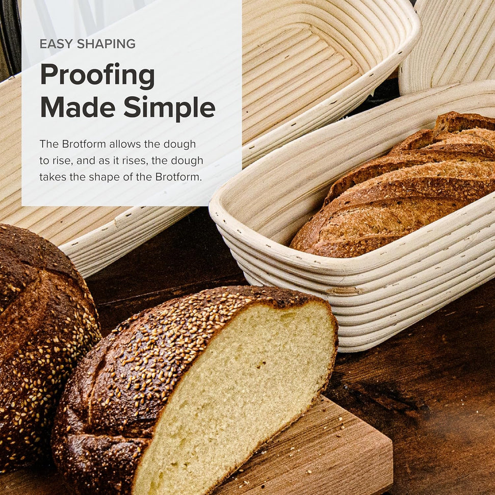 Frieling - 17" Rectangular Brotform Bread Rising Basket - 3007