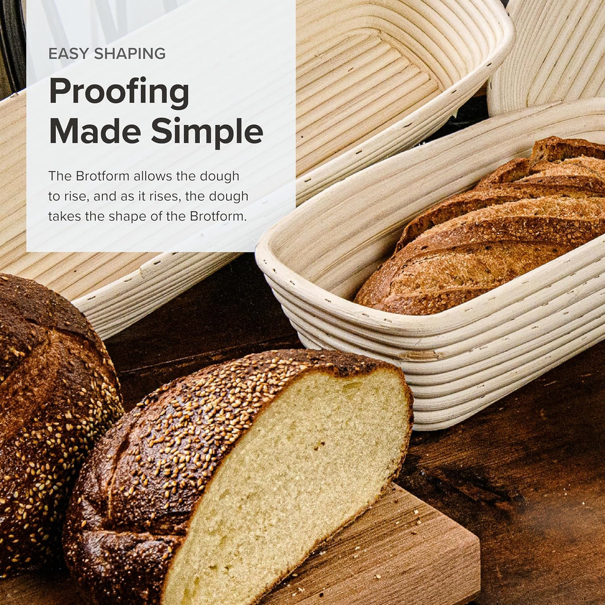 Frieling - 17" Rectangular Brotform Bread Rising Basket - 3007