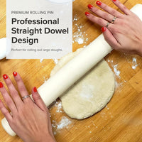 Frieling - 18.5" x 2" Tapered Maple Straight Dowel Rolling Pin - 3032