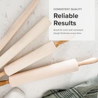 Frieling - 18.5" x 2" Tapered Maple Straight Dowel Rolling Pin - 3032