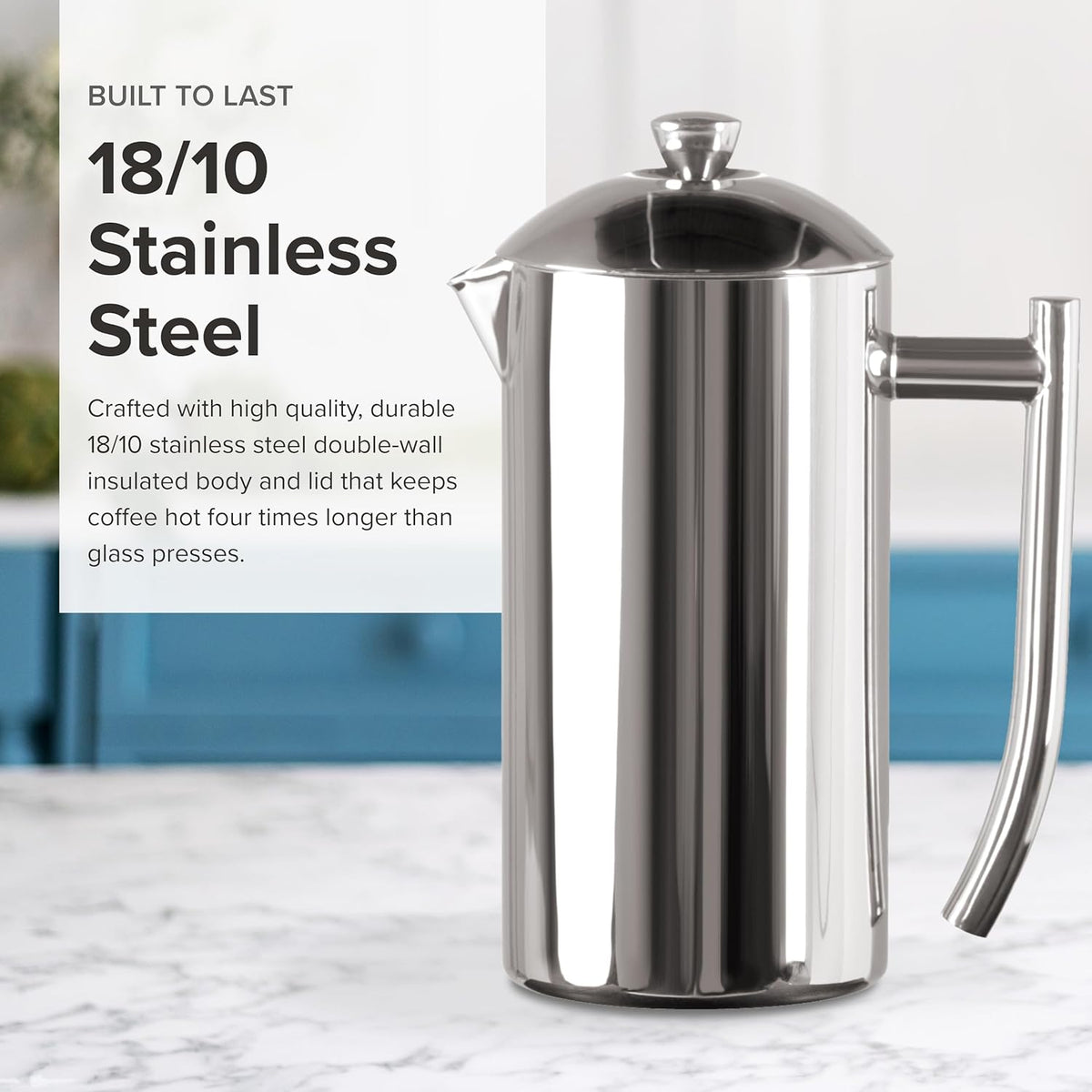 Frieling - 23 Oz Double-Walled Stainless-Steel French Press Coffee Maker - 103