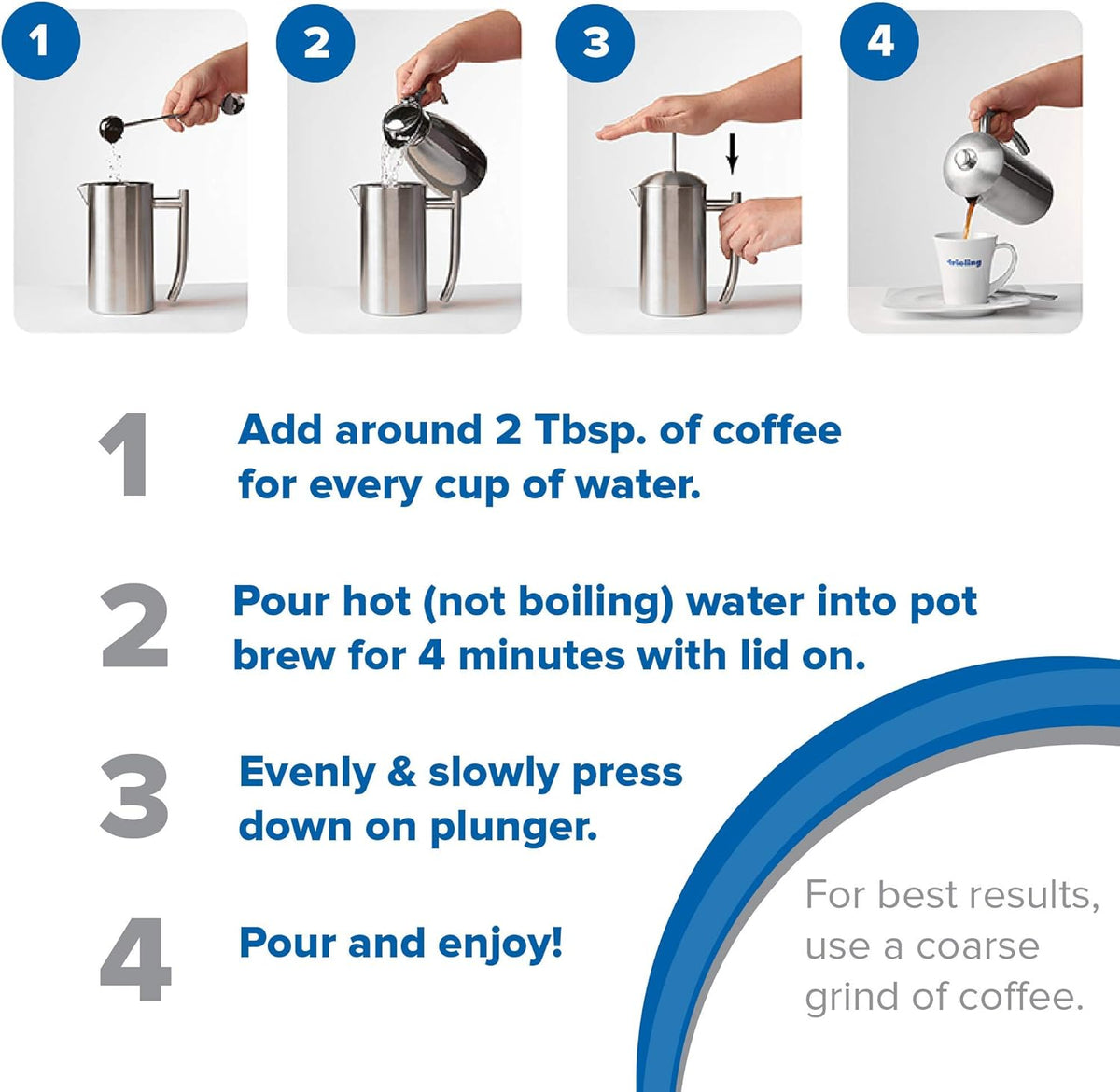 Frieling - 23 Oz Double-Walled Stainless-Steel French Press Coffee Maker - 103