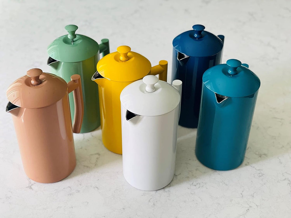 Frieling - 34 Oz Dilly Bean Green Double-Walled Stainless-Steel French Press Coffee Maker - 7003