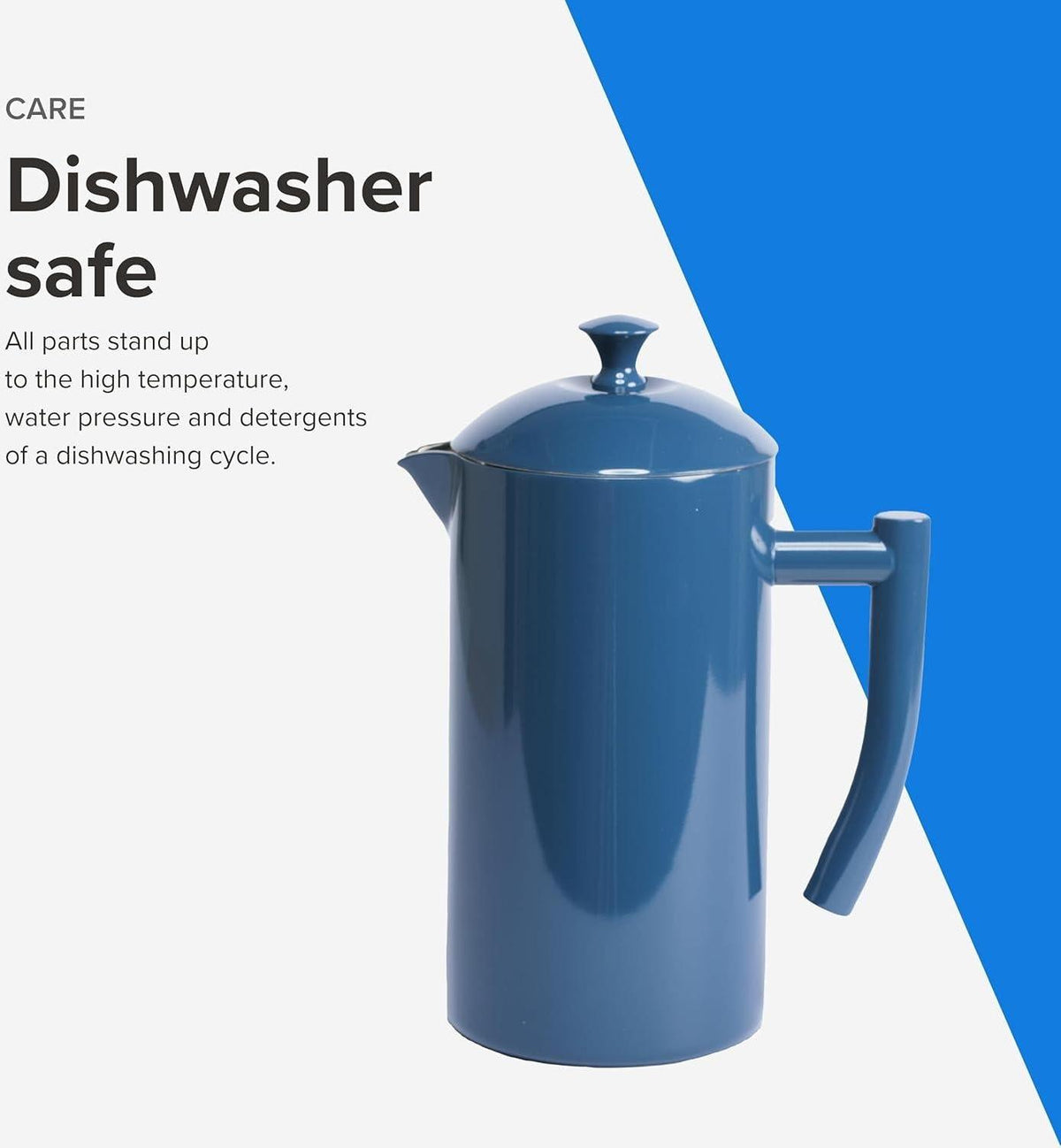 Frieling - 34 Oz Navy Double-Walled Stainless-Steel French Press Coffee Maker - 7002