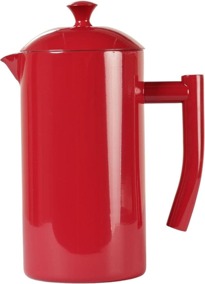 Frieling - 34 Oz Red Double-Walled Stainless-Steel French Press Coffee Maker - 7007