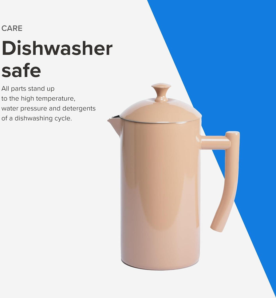 Frieling - 34 Oz Sandstone Double-Walled Stainless-Steel French Press Coffee Maker - 7005