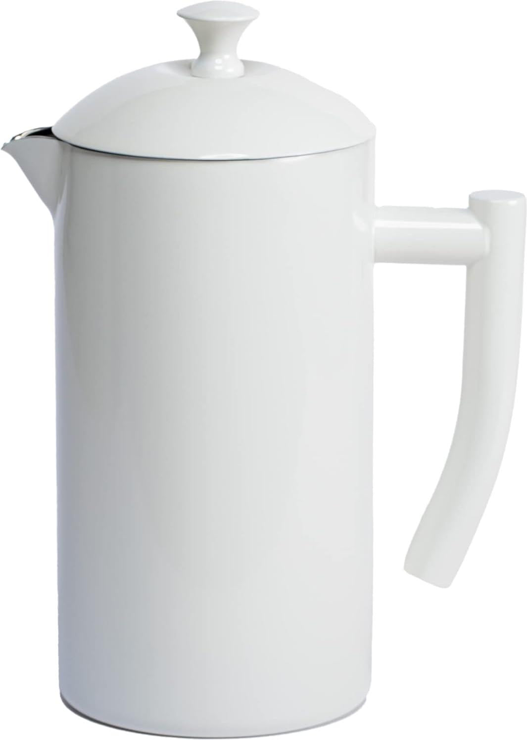 Frieling - 34 Oz Snow White Double-Walled Stainless-Steel French Press Coffee Maker - 7001