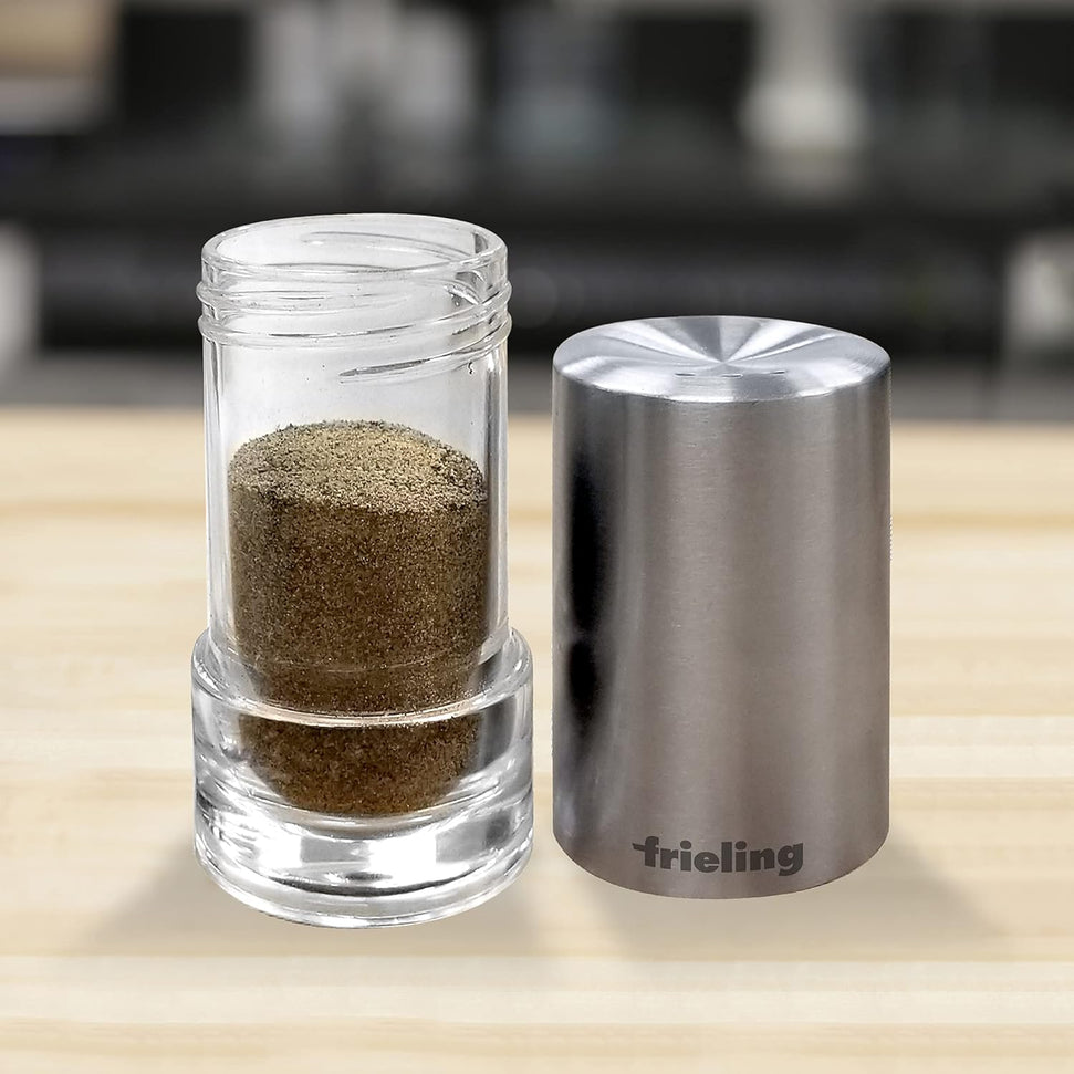 Frieling - 3.3" x 1.7" Clear/Stainless Steel Sylva Salt or Pepper Shaker Acrylic - 4001