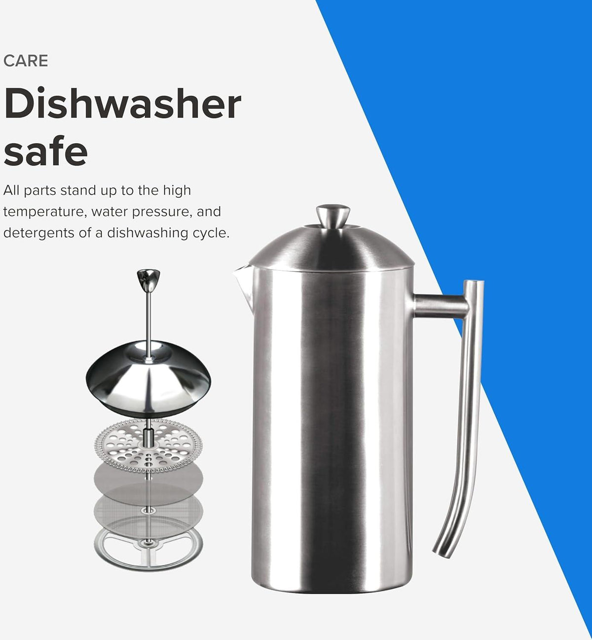 Frieling - 44 Oz Double-Walled Stainless-Steel French Press Coffee Maker - 131