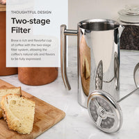 Frieling - 44 Oz Finish Mirrored Stainless-Steel French Press Coffee Maker - 130