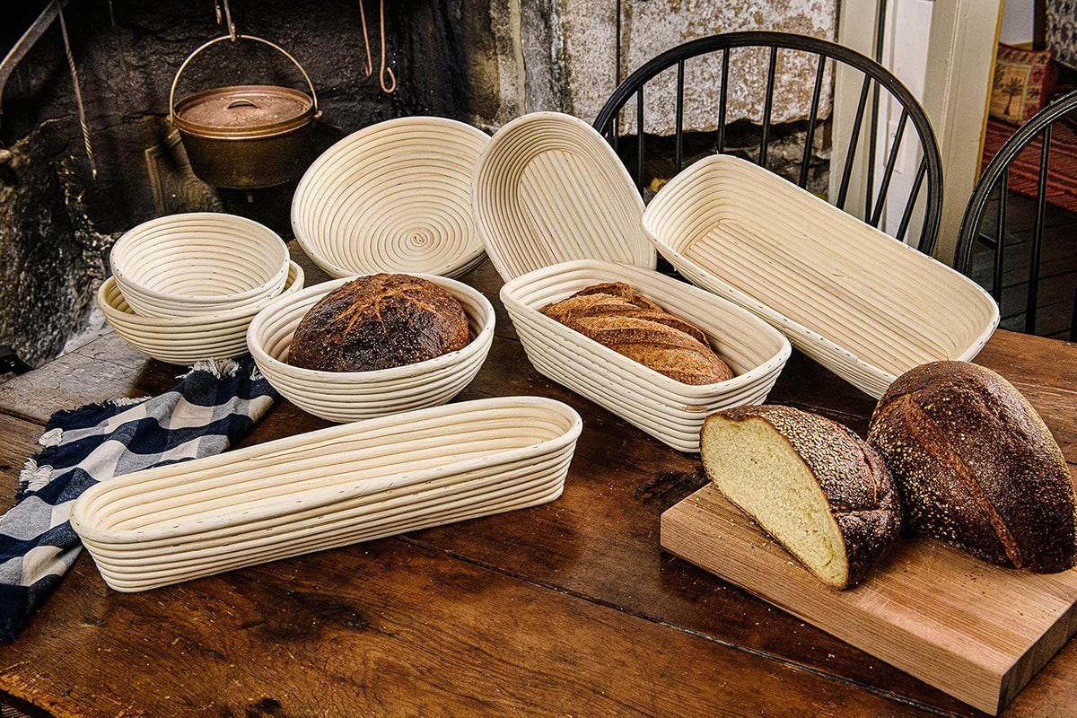 Frieling - 7" Round Brotform Bread Rising Basket - 3000
