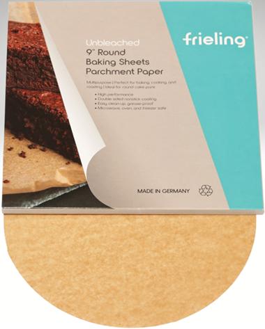 Frieling - 9" Round Baking Parchment Sheets, 50 Pc in Box - 6003