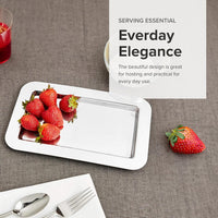Frieling - 9.4" x 5.6" Rectangular Mirrored Finish Stainless Steel Serving Tray - 109