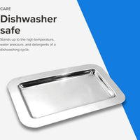 Frieling - 9.4" x 5.6" Rectangular Mirrored Finish Stainless Steel Serving Tray - 109
