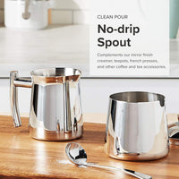 Frieling - 9.9 Oz Stainless Steel Milk Frothing Pitcher/Creamer - 105