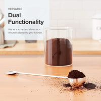 Frieling - Silver 2 Tablespoon Coffee Scoop & Spoon Stirrer for French Press Long Handle - 161