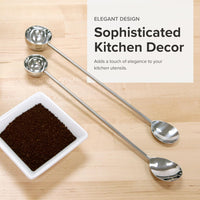 Frieling - Silver 2 Tablespoon Coffee Scoop & Spoon Stirrer for French Press Long Handle - 161