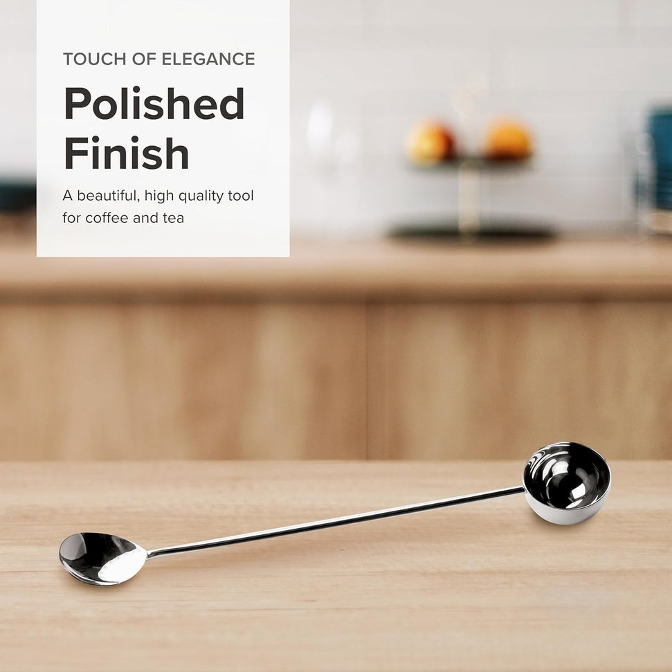Frieling - Silver 2 Tablespoon Coffee Scoop & Spoon Stirrer for French Press Long Handle - 161