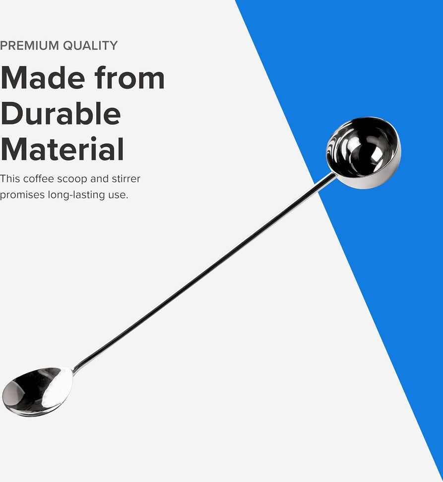 Frieling - Silver 2 Tablespoon Coffee Scoop & Spoon Stirrer for French Press Long Handle - 161