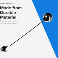 Frieling - Silver 2 Tablespoon Coffee Scoop & Spoon Stirrer for French Press Long Handle - 161