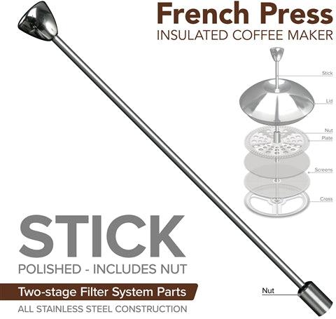 Frieling - Stick & Nut for 44 fl. oz. French Press with Mirror Finish - 9130-STICK
