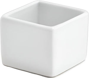 Front Of The House - 1 Oz Square Catalyst Canvas Ramekin Super white, Set of 24 - DSD034WHP24
