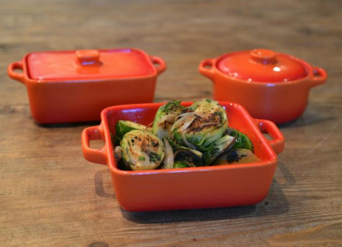 Front Of The House - 10 oz Rectangle Kiln Blood Orange Ovenware Dish With Lid, Pack of 12 - DBO135ORC23