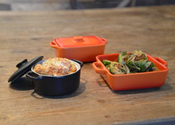 Front Of The House - 10 oz Rectangle Kiln Blood Orange Ovenware Dish With Lid, Pack of 12 - DBO135ORC23