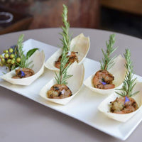 Front Of The House - 13" x 7" Porcelain Kyoto Plate, Pack of 6 - DDP000WHP22