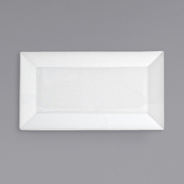 Front Of The House - 13" x 7" Porcelain Kyoto Plate, Pack of 6 - DDP000WHP22