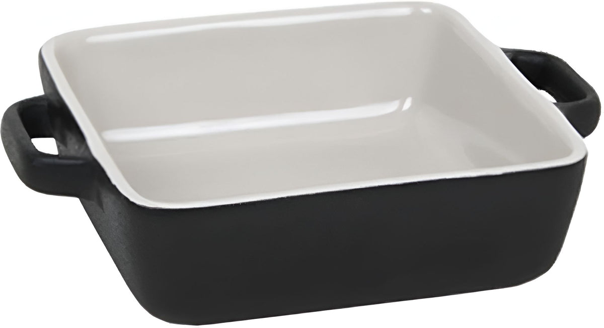 Front Of The House - 14 oz Square Kiln Black Ovenware Dish, Pack of 12 - DBO138BKC23