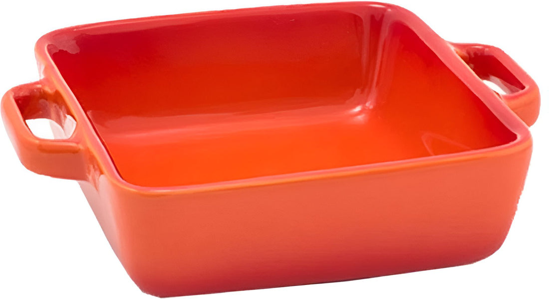 Front Of The House - 14 oz Square Kiln Ovenware Orange Dish, Pack of 12 - DBO138ORC23