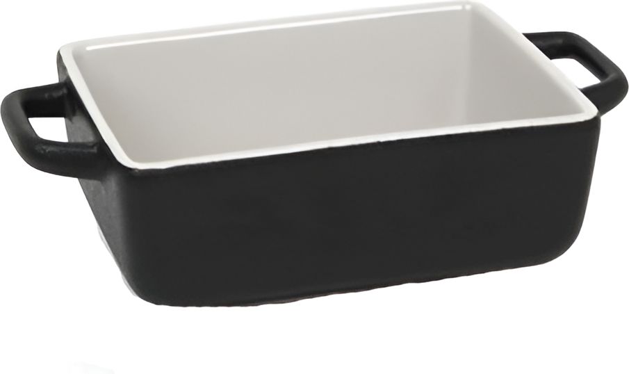 Front Of The House - 16 oz Rectangle Kiln Black Ovenware Dish, Pack of 12 - DBO137BKC23