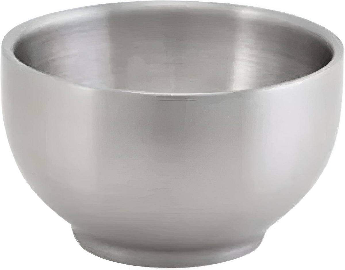 Front Of The House - 2.5 oz Round Brushed Stainless Silver Harmony Ramekin, Pack of 12 - DBO124BSS23
