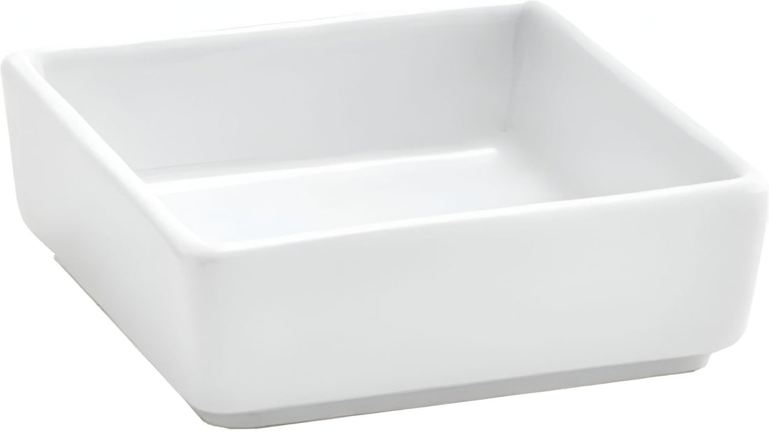 Front Of The House - 2.5 oz Square Super white Catalyst Mod Ramekin, Pack of 24 - DSD028WHP24
