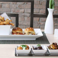 Front Of The House - 4 oz Superwhite Square Kyoto Dish, Pack of 12 - DSD026WHP13