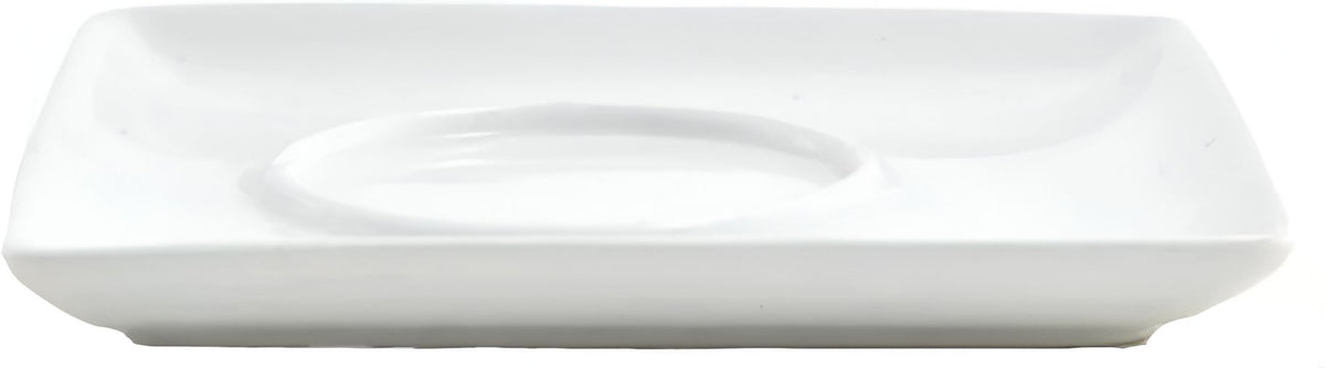 Front Of The House - 5.25" White Square Mod Saucer, Pack of 12 - DCS032WHP23