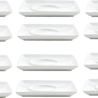 Front Of The House - 5.25" White Square Mod Saucer, Pack of 12 - DCS032WHP23