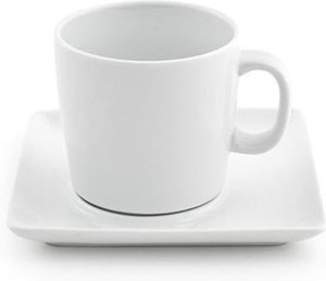 Front Of The House - 5.25" White Square Mod Saucer, Set of 12 - DCS032WHP23