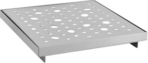 Front Of The House - 6" Square Silver Stainless Steel Footed Drip Tray, Set of 6 - BPT036BSS22