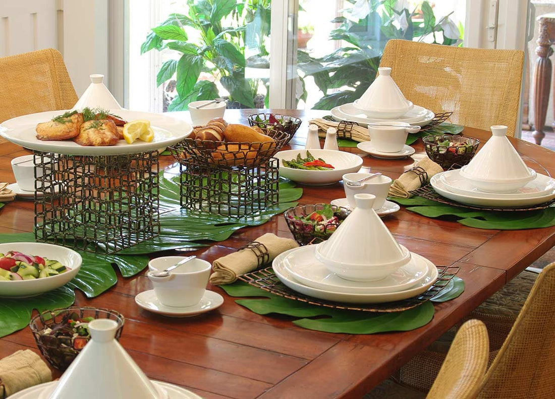 Front Of The House - 6.5" porcelain Round Tangine, Pack of 2 - STN001WHP20