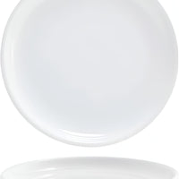 Front Of The House - 7.5" Bright White Coupe Round Porcelain Plate, Pack of 12 - DSP018WHP23