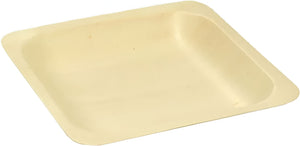 Front Of The House - 8" Compostable Wood Square Plate, 200/Pack - DSP025NAW28