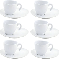 Front Of The House - 8 Oz Porcelain White Ellipse Stackable Cup, Pack of 6 - DCS010WHP22