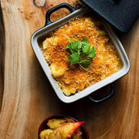 Front Of The House - 8 oz Square Kiln Black Ovenware Dish With Lid, Pack of 12 - DBO136BKC23