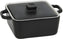 Front Of The House - 8 oz Square Kiln Black Ovenware Dish With Lid, Pack of 12 - DBO136BKC23